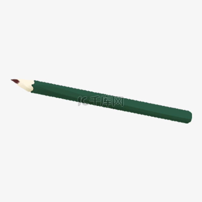 绿色一只铅笔插图