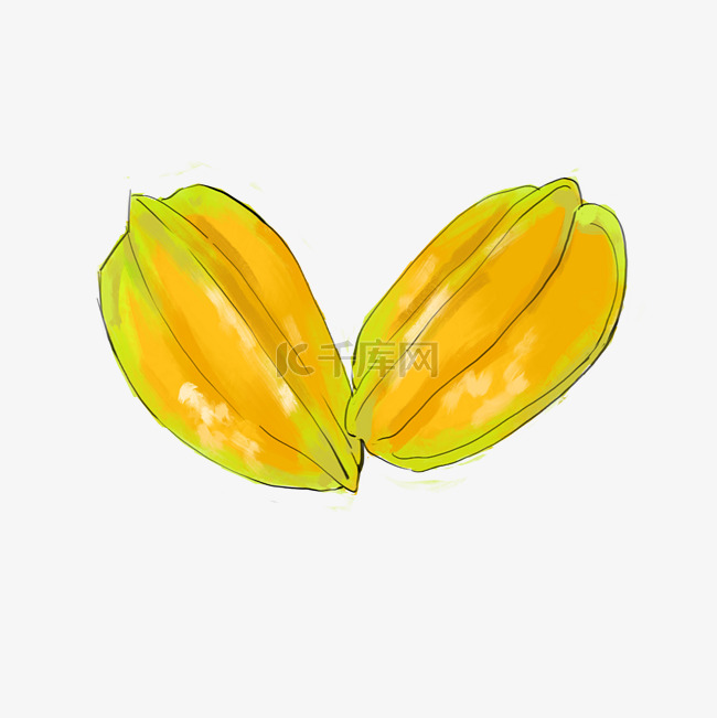 两个黄桃水果插图