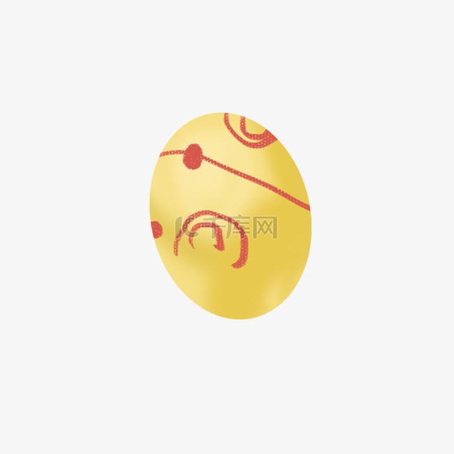 一个黄色的复活蛋