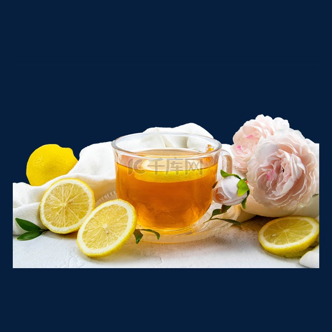 柠檬茶茶饮玻璃杯