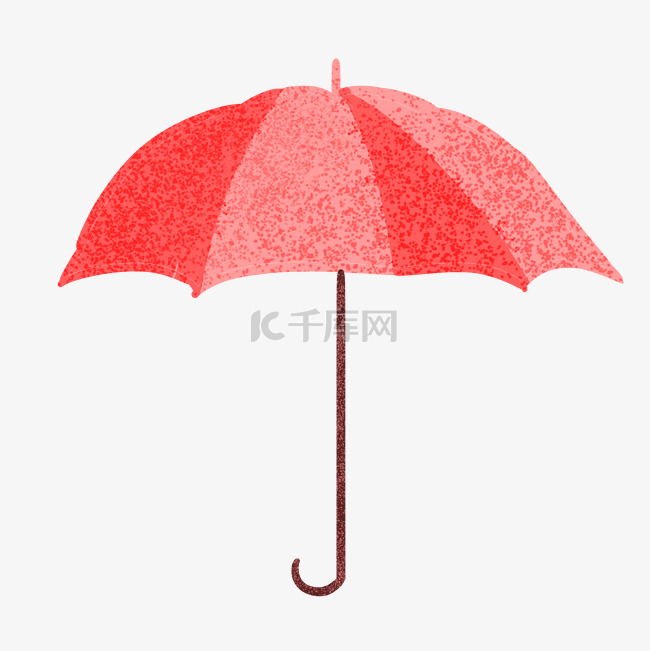 彩色圆弧雨伞元素