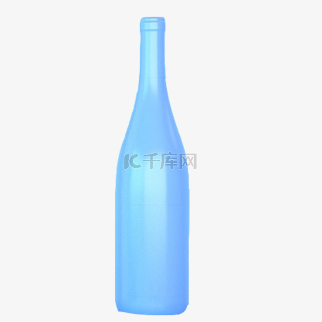 一个蓝色的瓶子物品