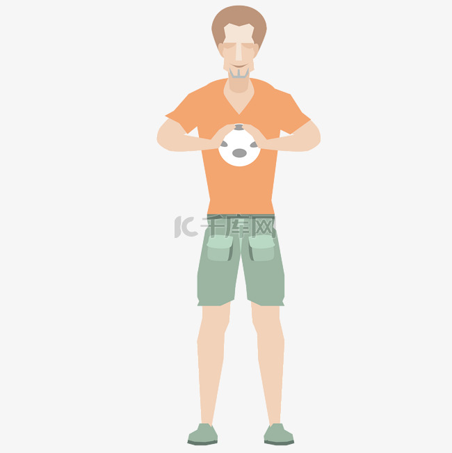 足球运动员卡通插画