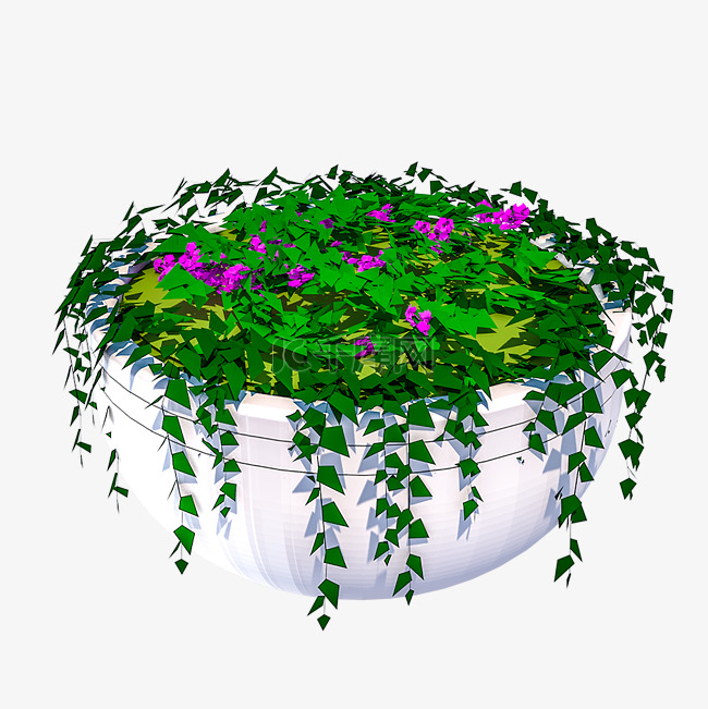 3D写实花坛