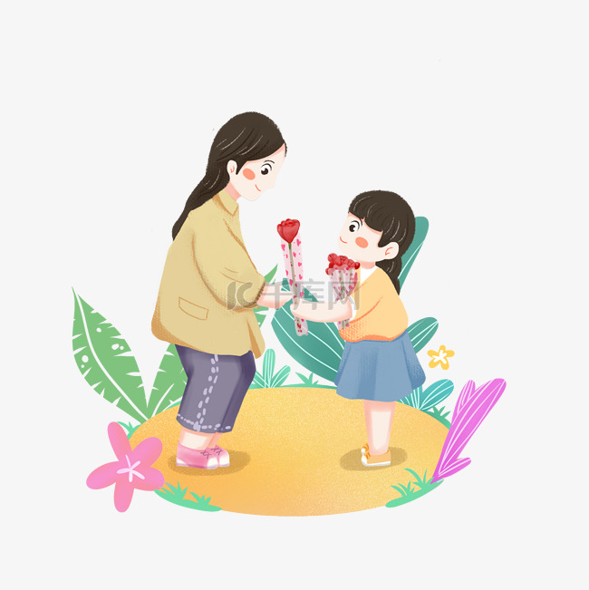 学生送老师鲜花素材