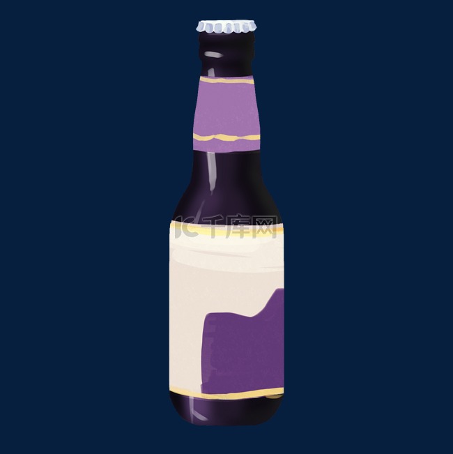紫色香槟啤酒酒瓶