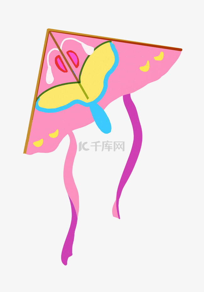 粉色漂亮蝴蝶风筝
