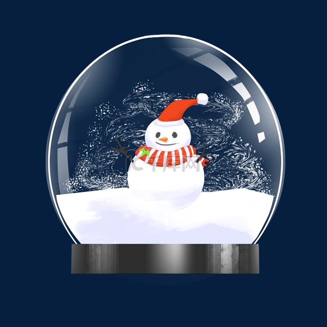 圣诞雪人水晶球