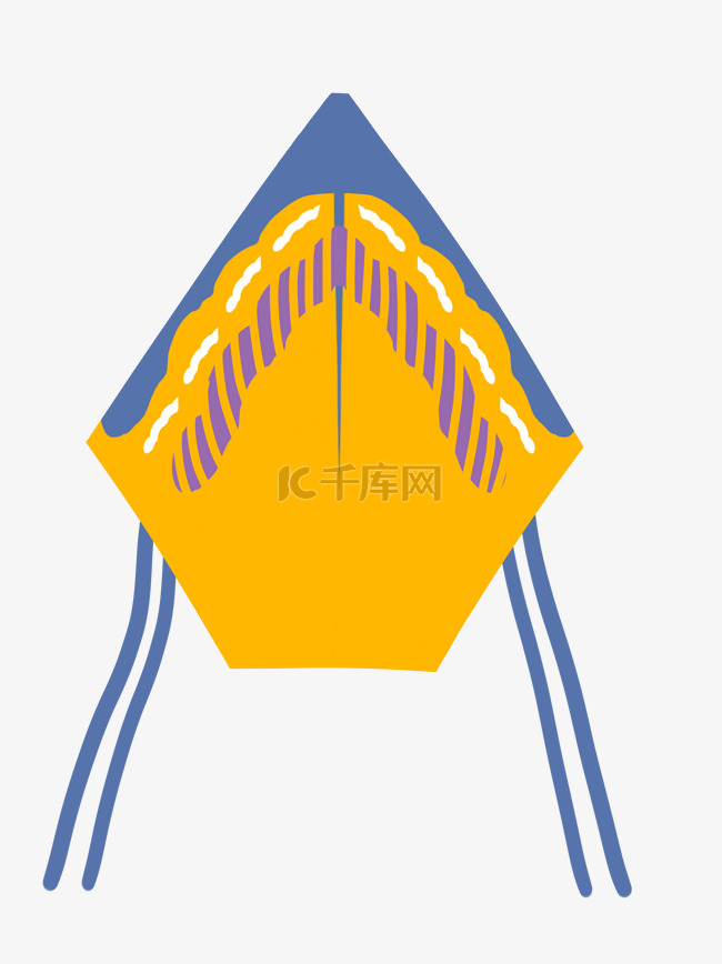 大型蓝黄风筝插图