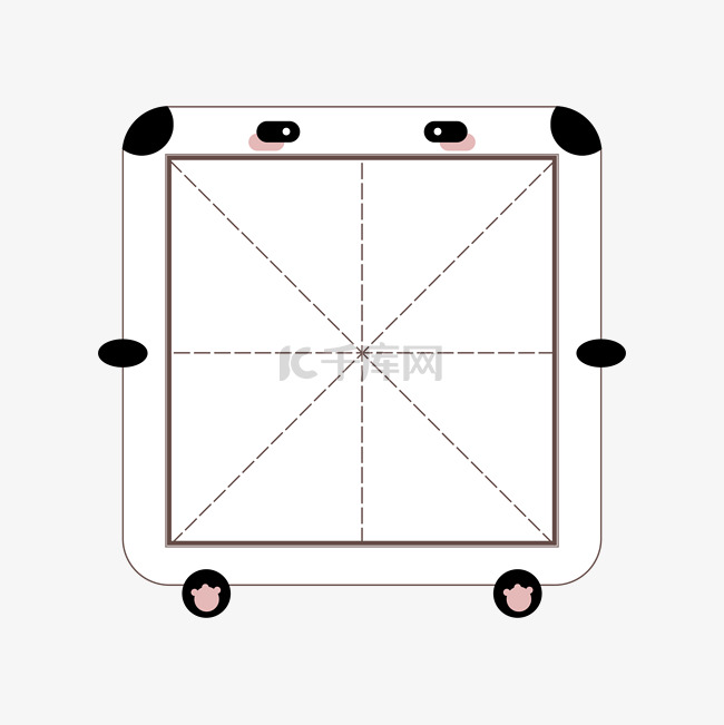 熊猫田字格装饰框