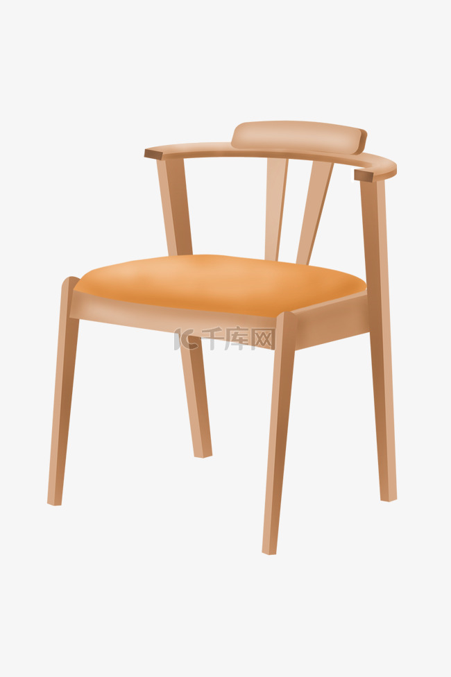 棕色的椅子家具插画