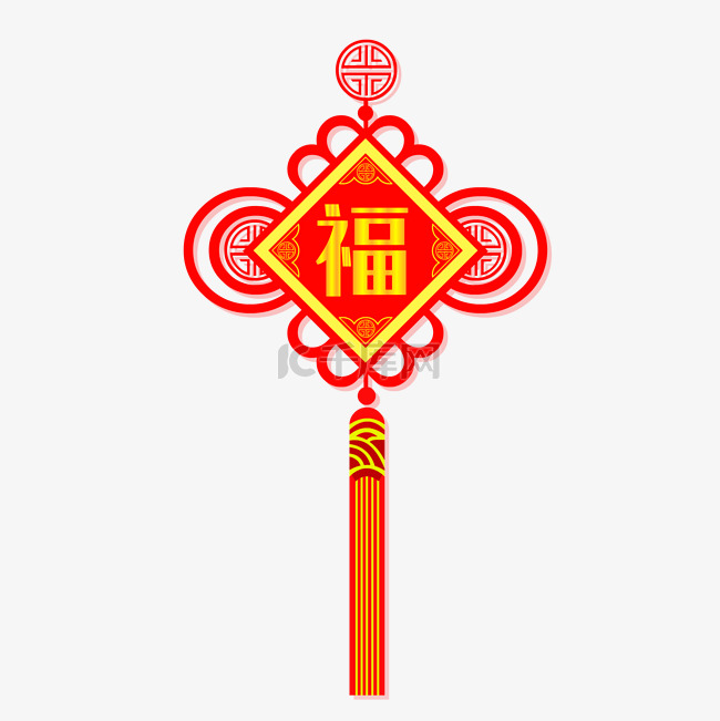 中国结吉祥红色福字