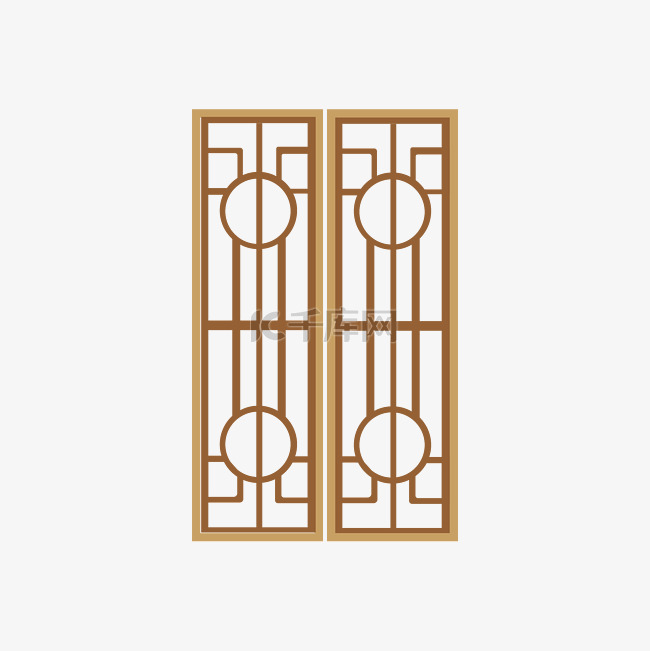 木质窗格中式边框