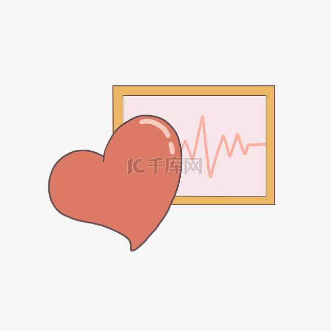 人体器官心脏图插画