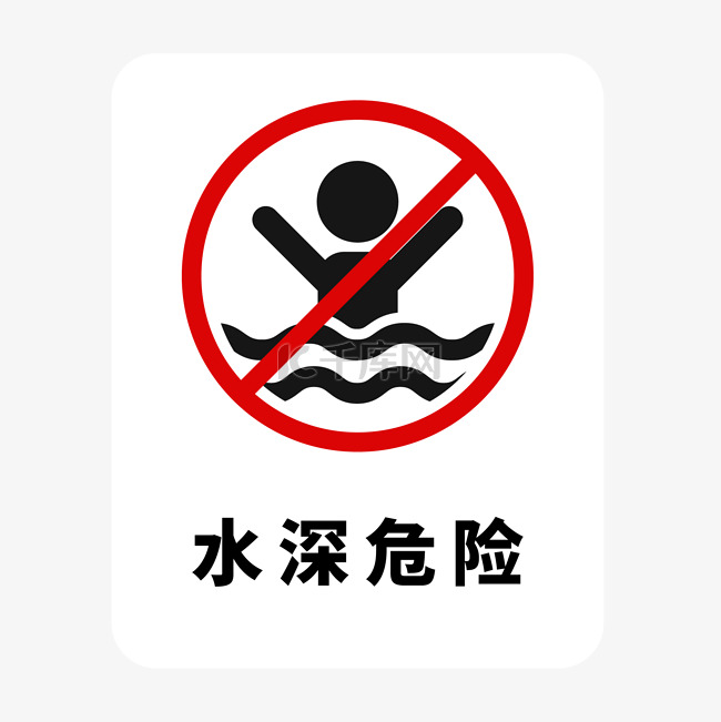 水深危险警示牌