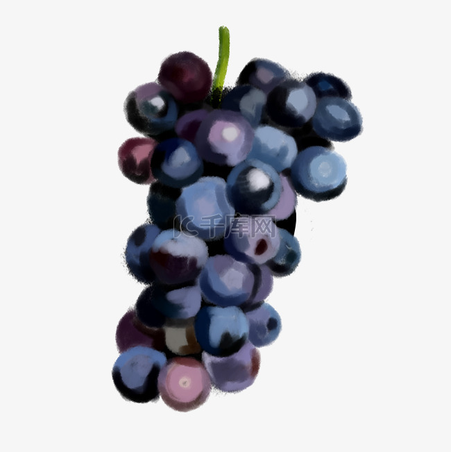 紫色葡萄卡通水果