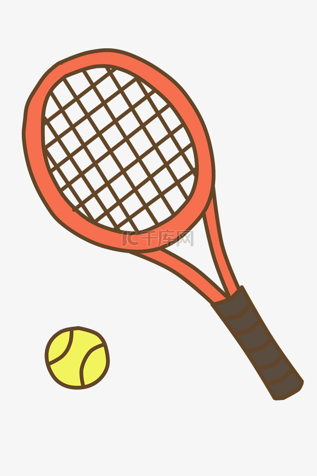 运动网球扁平风PNG图片