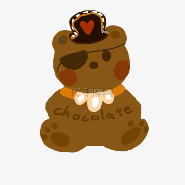小熊巧克力插画