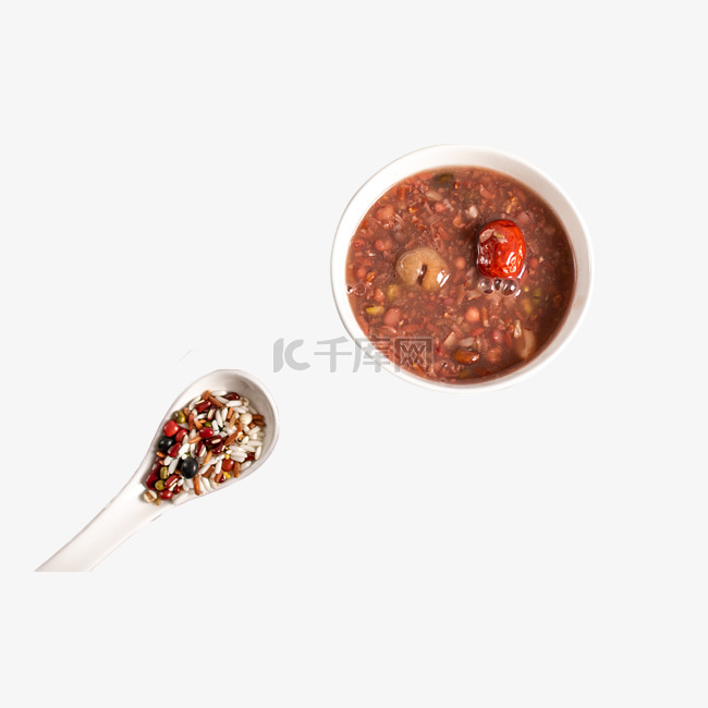 腊八粥勺子桂圆干红枣小麦