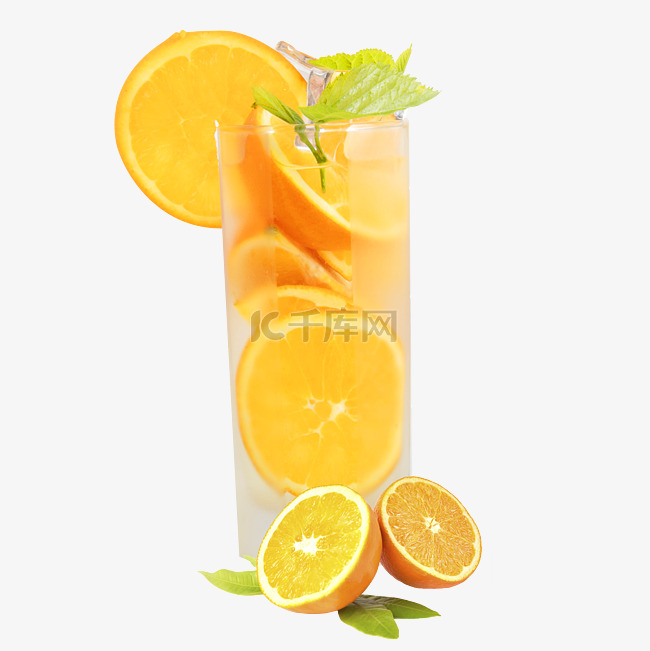 夏季橙子饮品