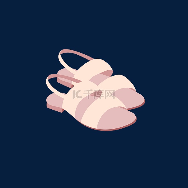 粉色凉鞋卡通鞋子