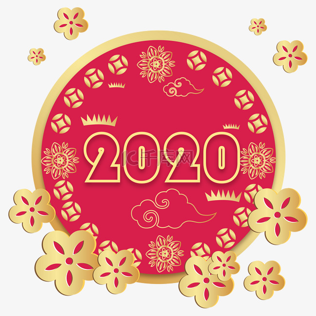 2020新年描金春节装饰
