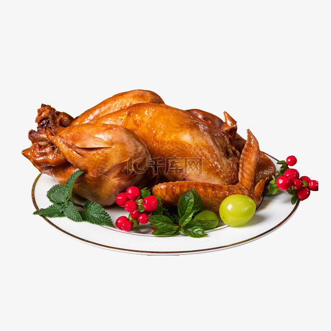 感恩节美食烤鸡
