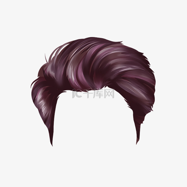 紫色头发发型