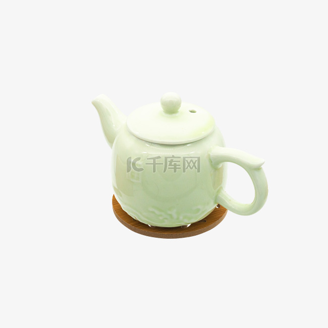 瓷器绿色茶壶