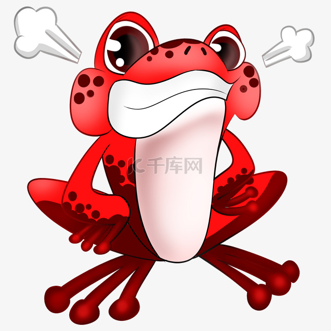 红色青蛙卡通动物