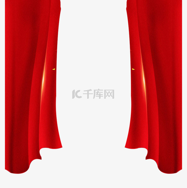 红色的装饰窗帘
