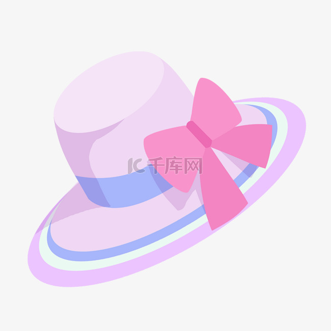 粉色圆形帽子插图