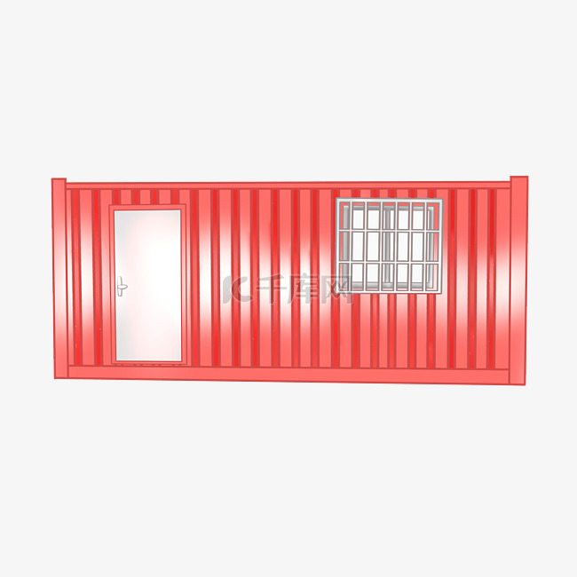 红色集装箱房屋