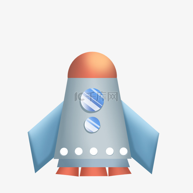 航天日科技的火箭插画