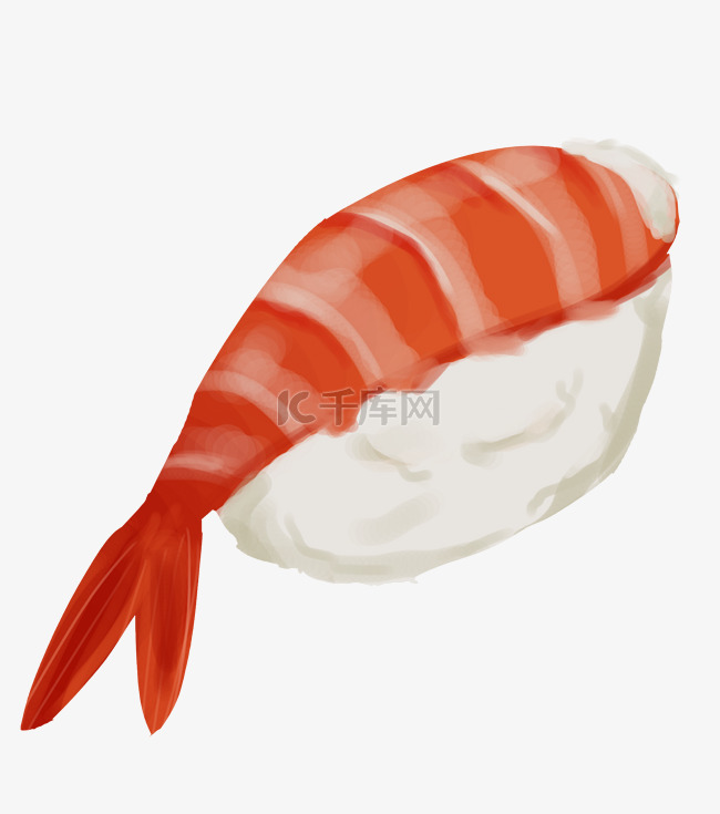 日本大虾寿司插画