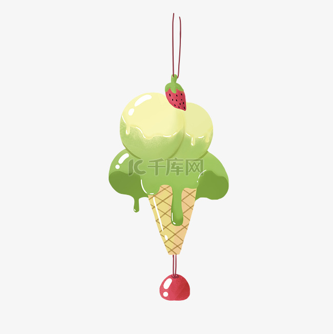 冰激凌草莓风铃