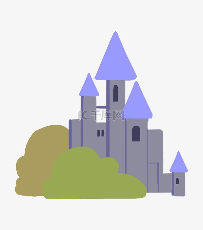 蓝色城堡装饰
