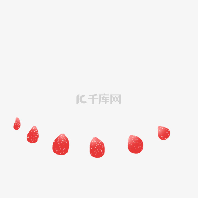 一堆红色的草莓免抠图