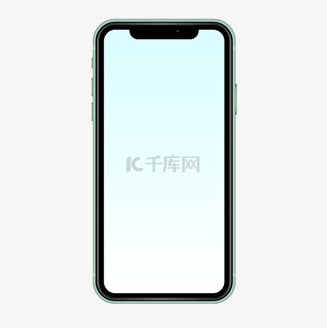 苹果手机iPhone11青色正面