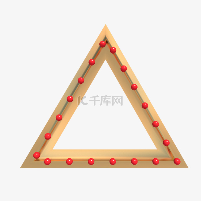 红金色三角形