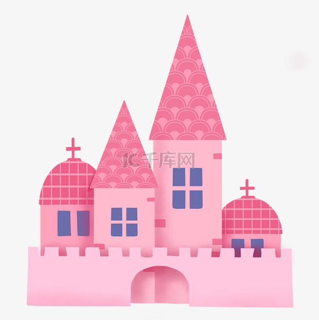 粉色系小清新整座欧式城堡