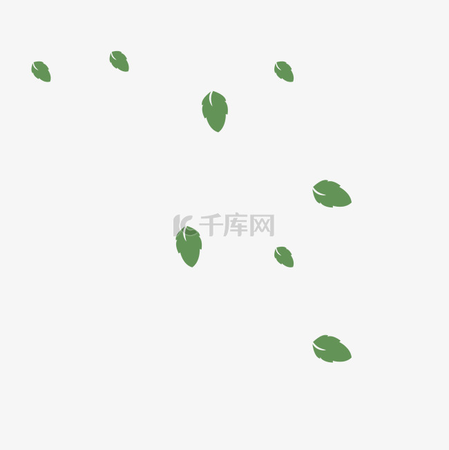漂浮绿色树叶背景
