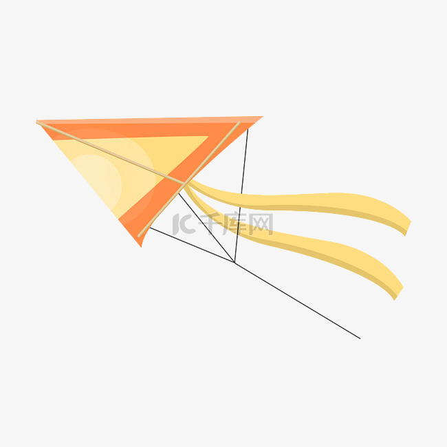 黄色三角形风筝