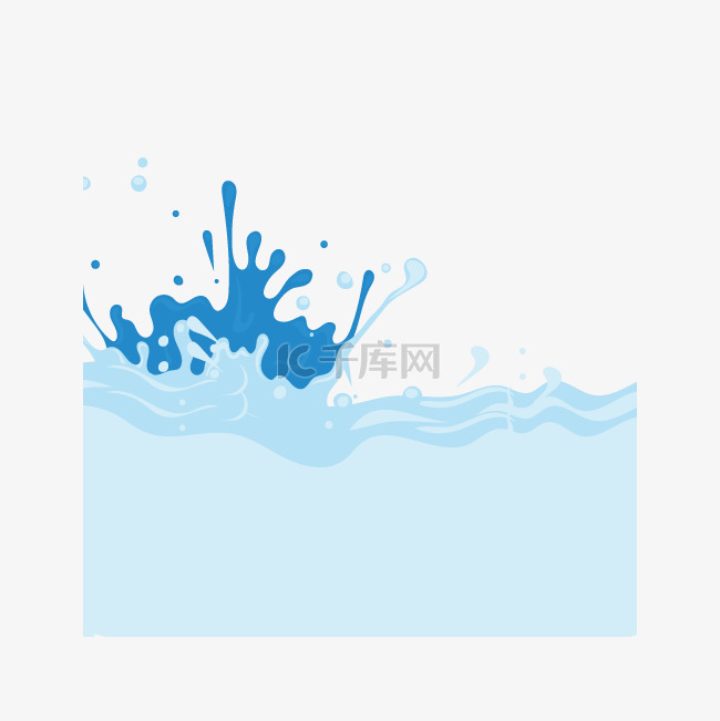 透明水滴和水