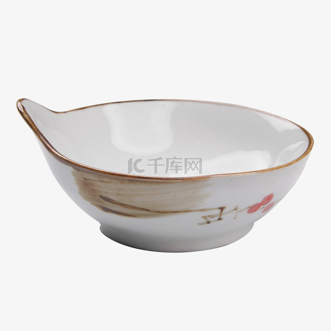 褐边陶瓷碗