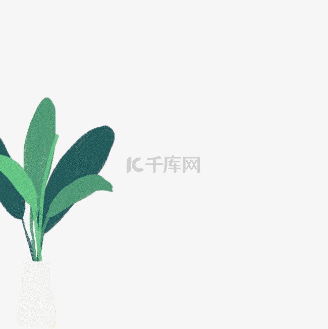 绿色的植物盆栽免抠图