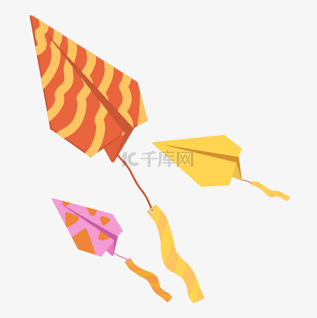 彩色折纸飞机