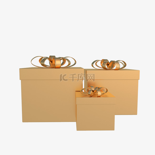 金色盒子礼物盒