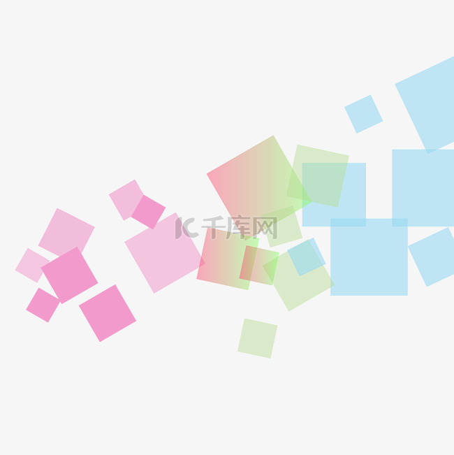 科技渐变正方形抽象图形