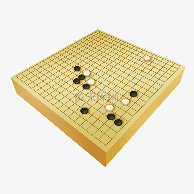 正方形黄色围棋棋盘